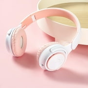Bluetooth 5.0 Foldable Gaming Headset with Macaron Bass,Wireless Call Headset for Gaming Bluetooth Headphones Sale for Your Happy Life(White)